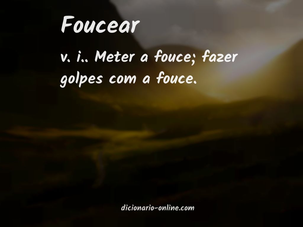 Significado de foucear