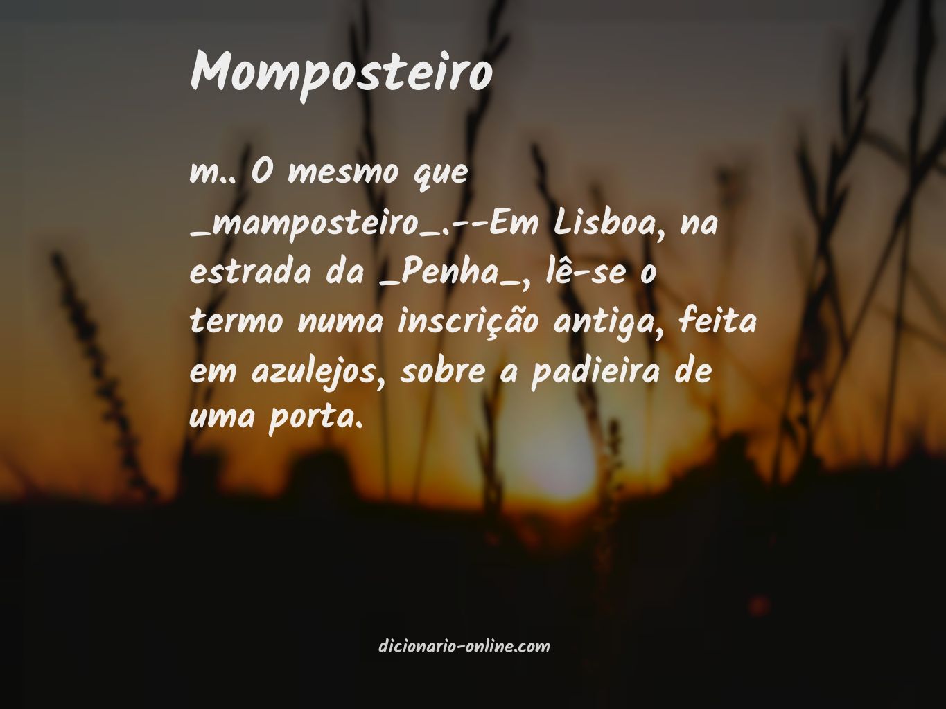 Significado de momposteiro