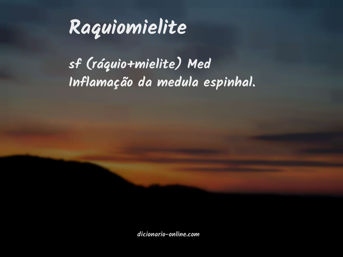 Significado de raquiomielite