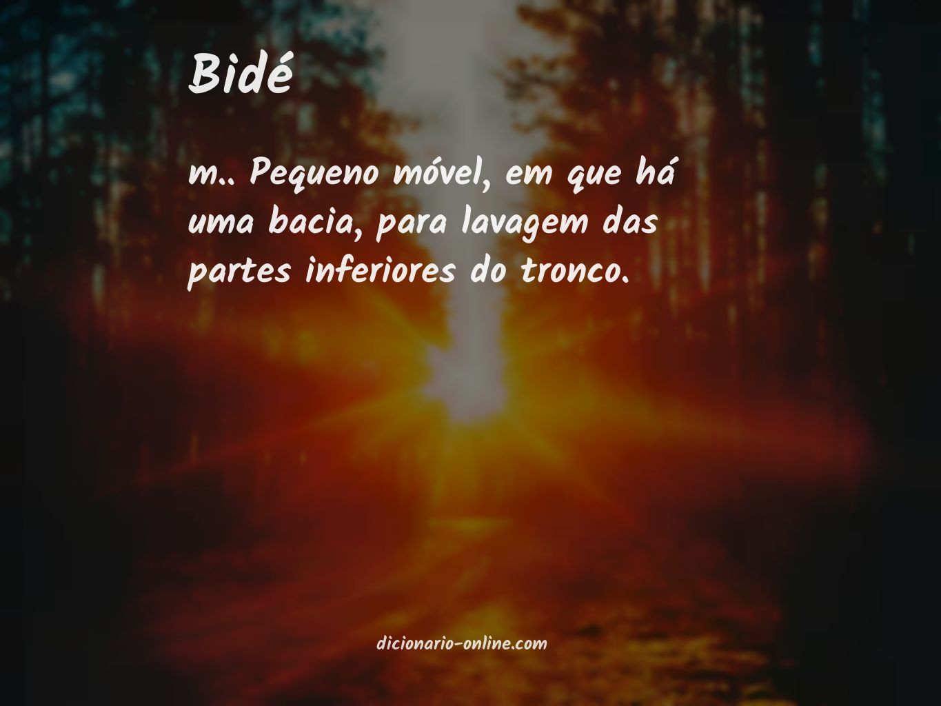 Significado de bidé