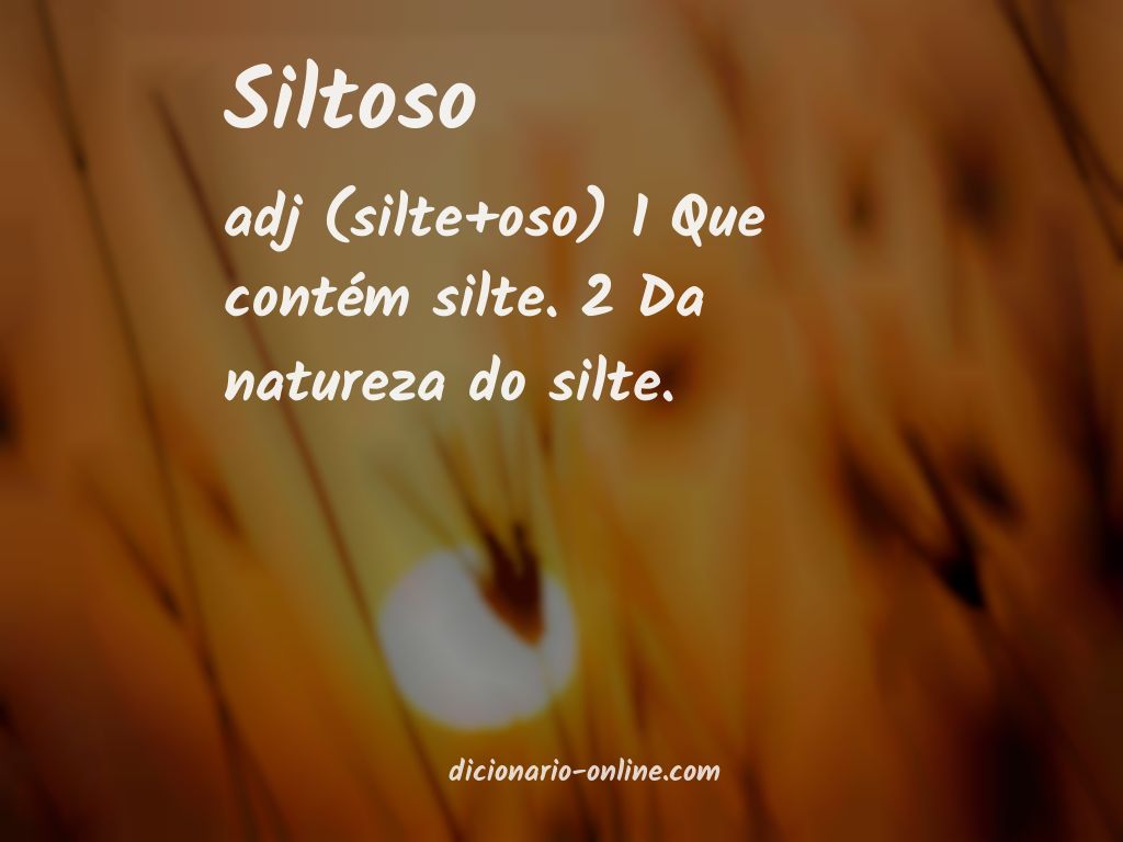 Significado de siltoso