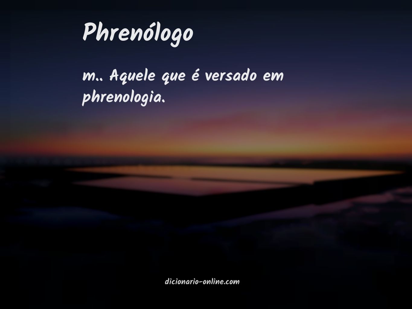 Significado de phrenólogo