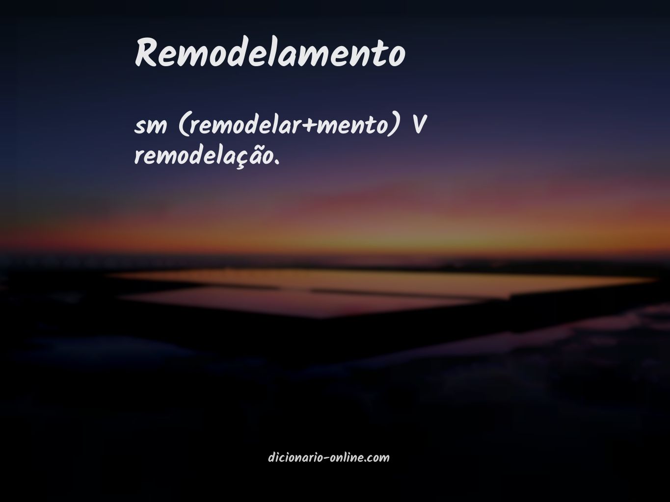 Significado de remodelamento