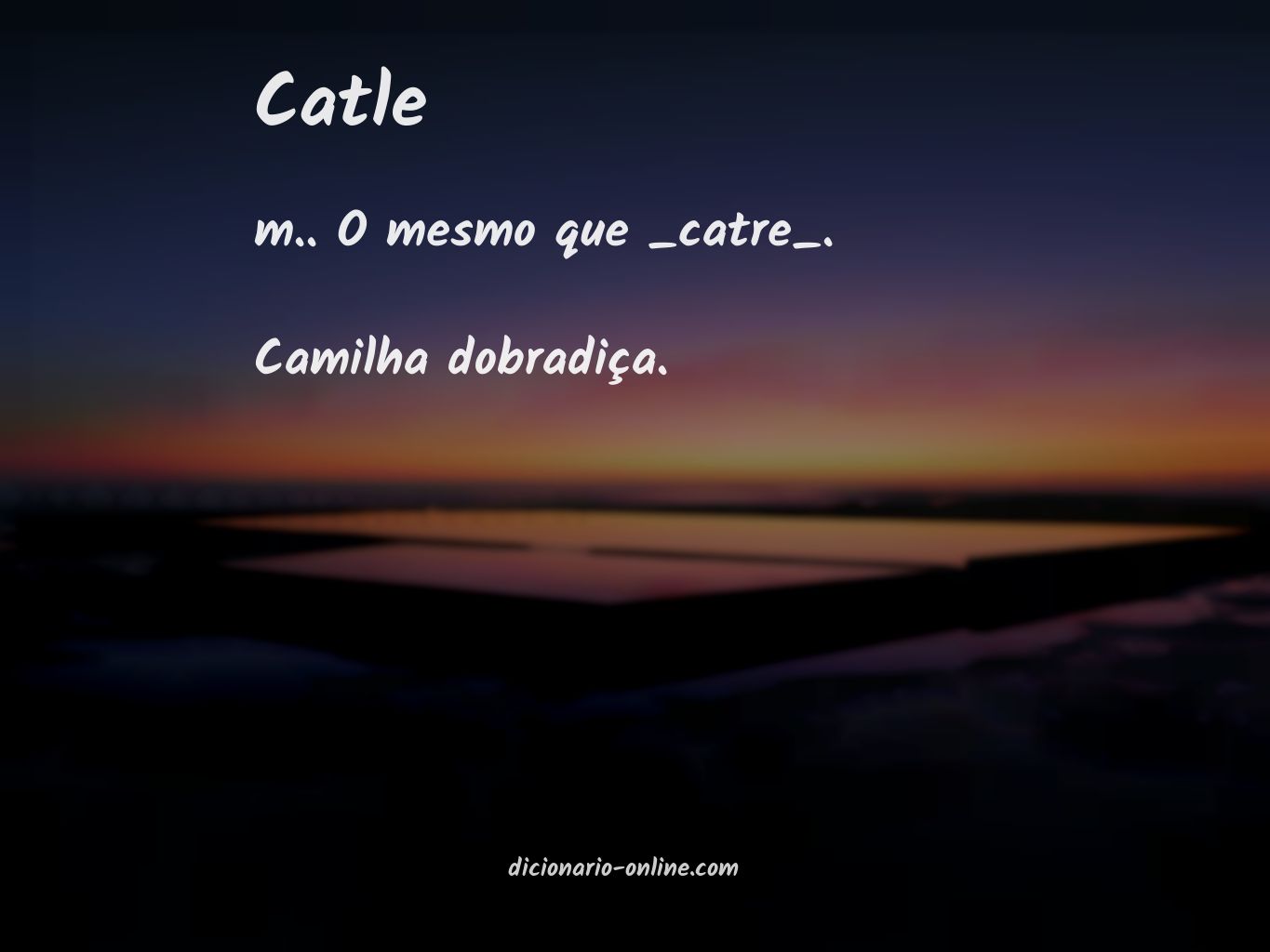 Significado de catle