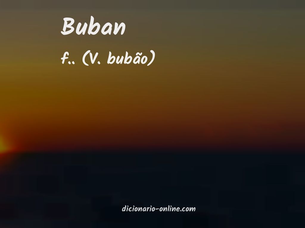 Significado de buban