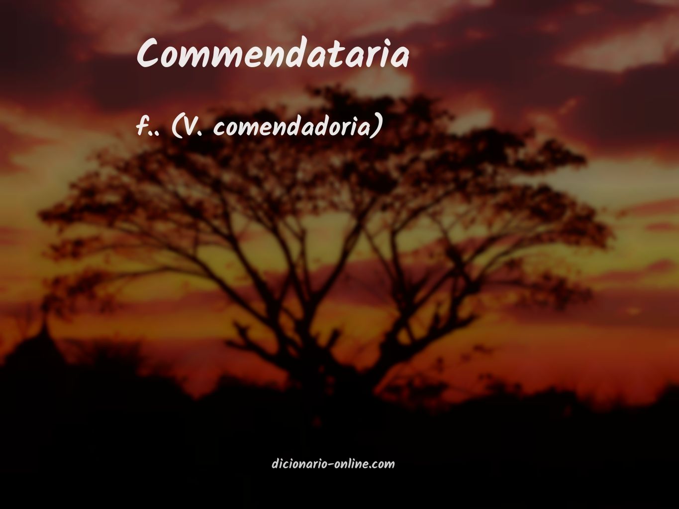 Significado de commendataria