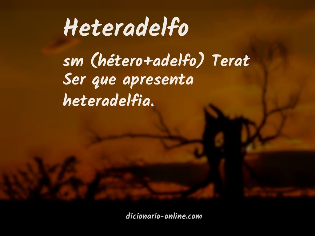 Significado de heteradelfo