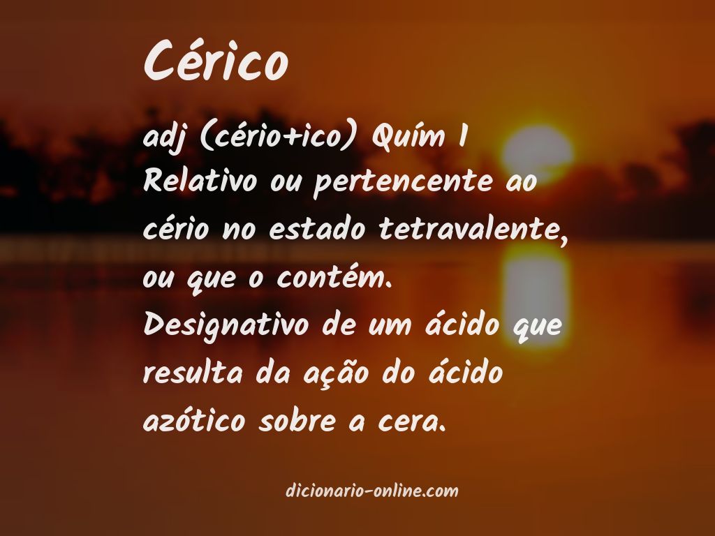 Significado de cérico