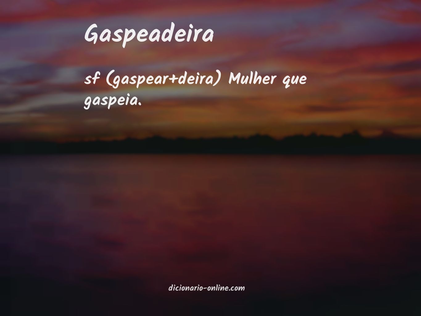 Significado de gaspeadeira