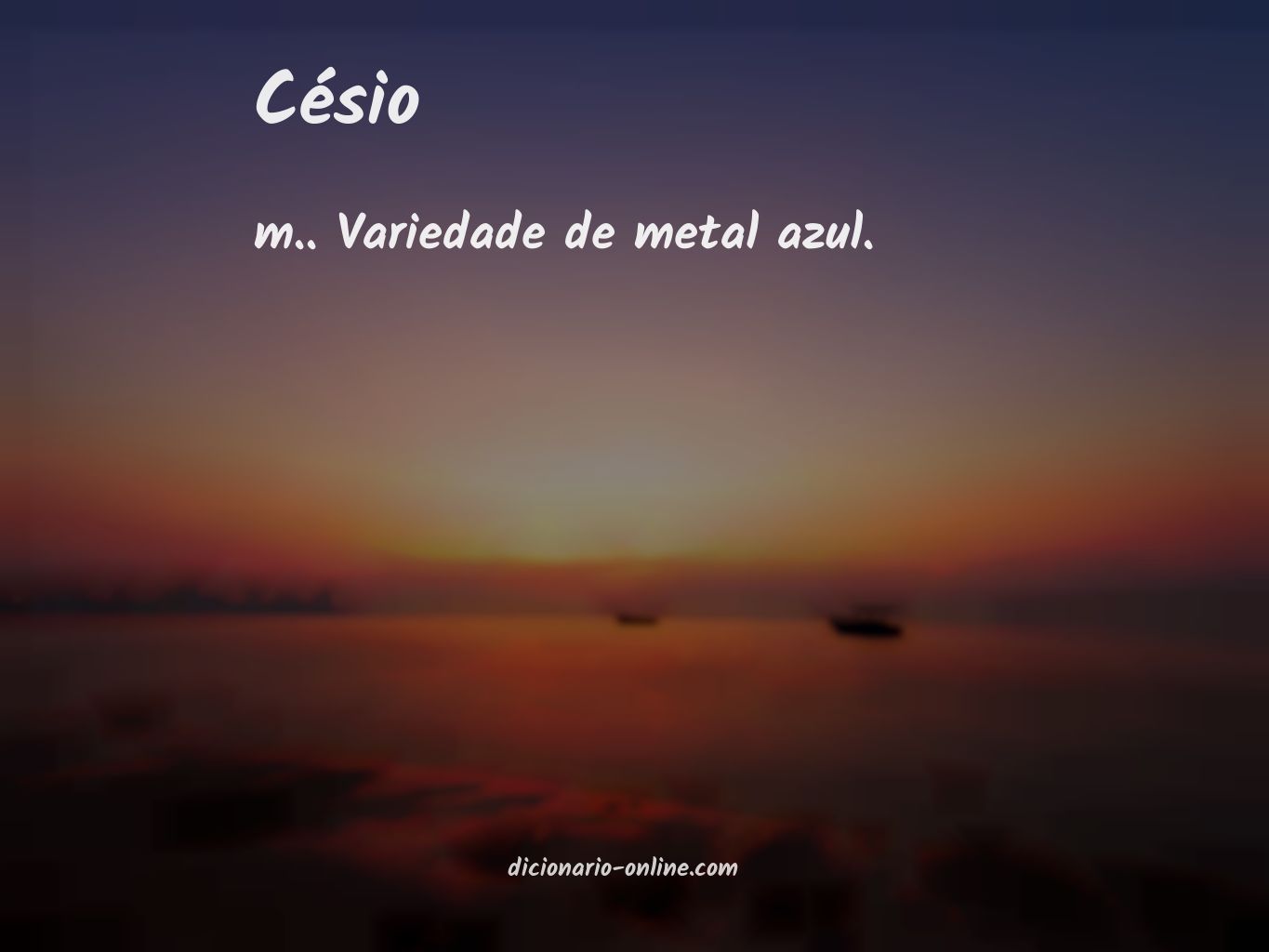 Significado de césio