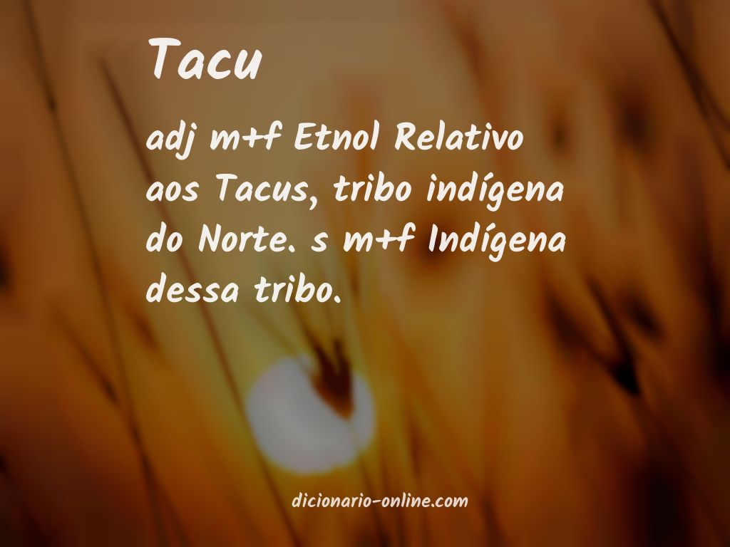 Significado de tacu