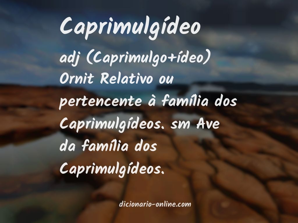 Significado de caprimulgídeo