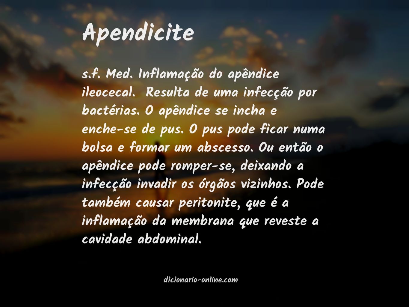 Significado de apendicite