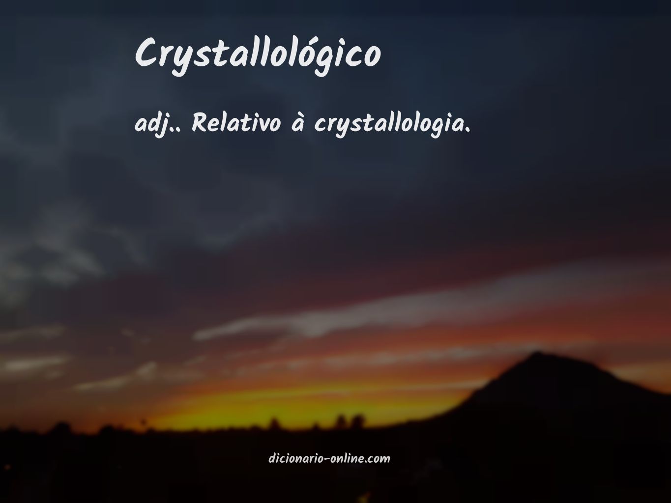 Significado de crystallológico