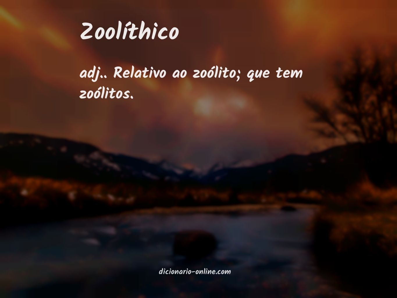 Significado de zoolíthico