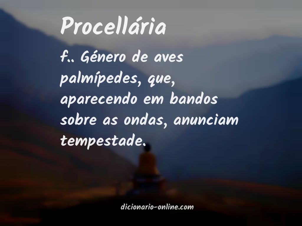 Significado de procellária