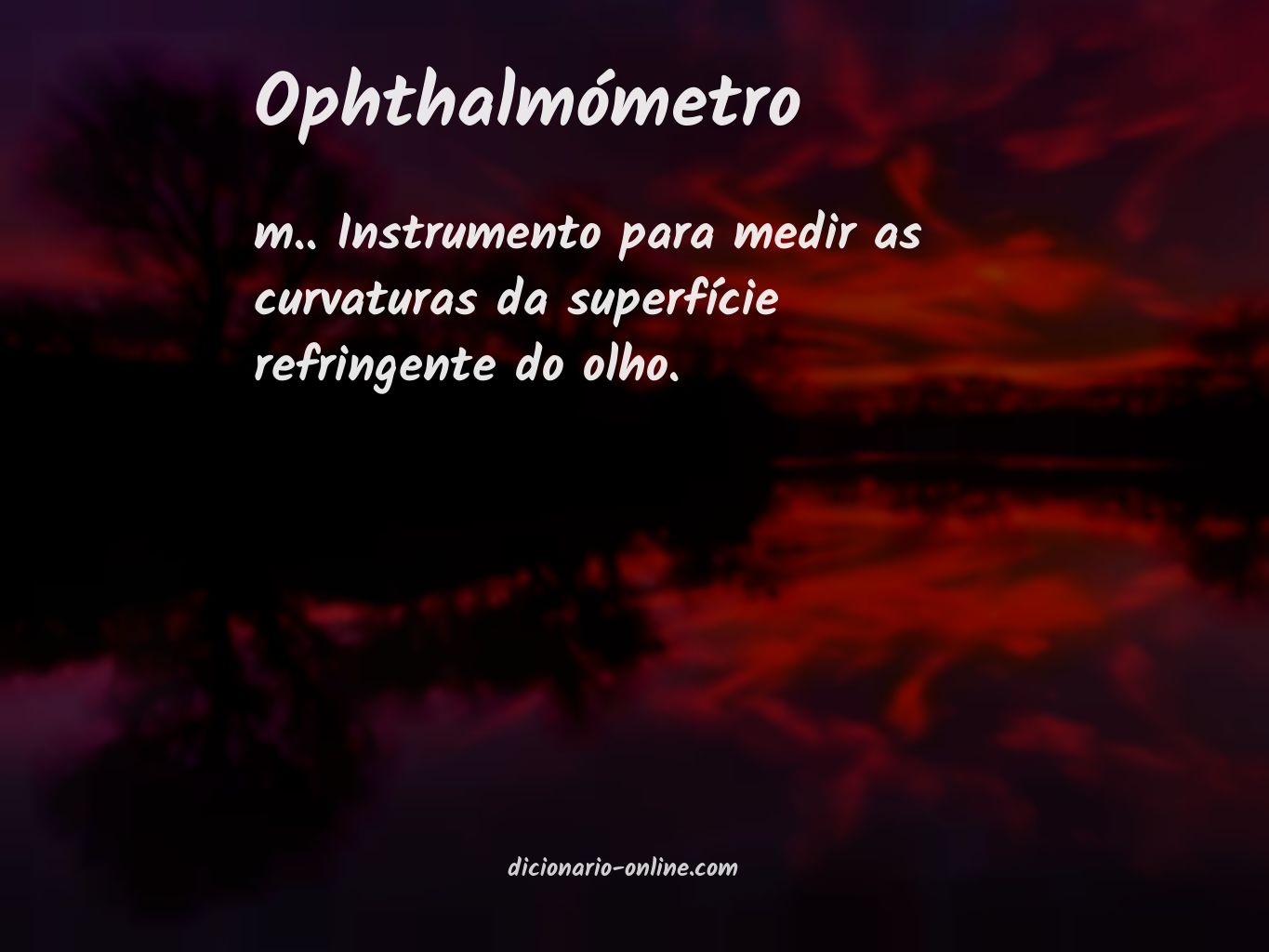 Significado de ophthalmómetro