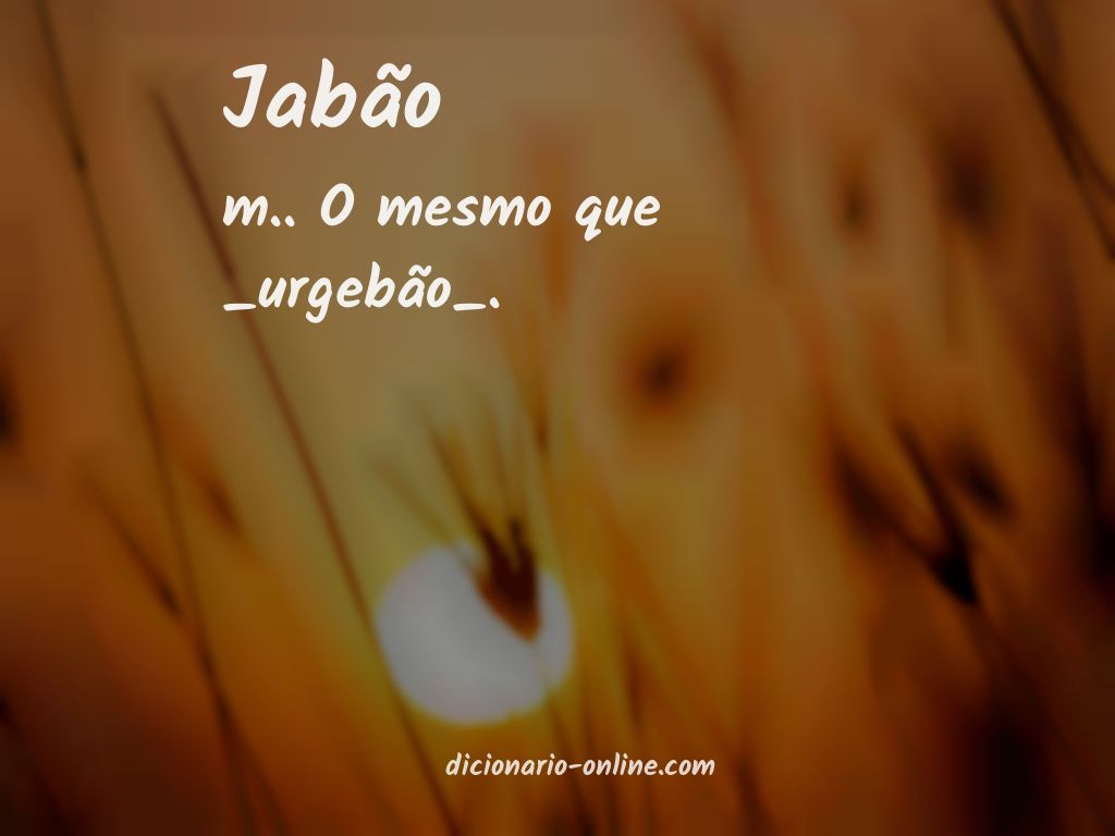 Significado de jabão