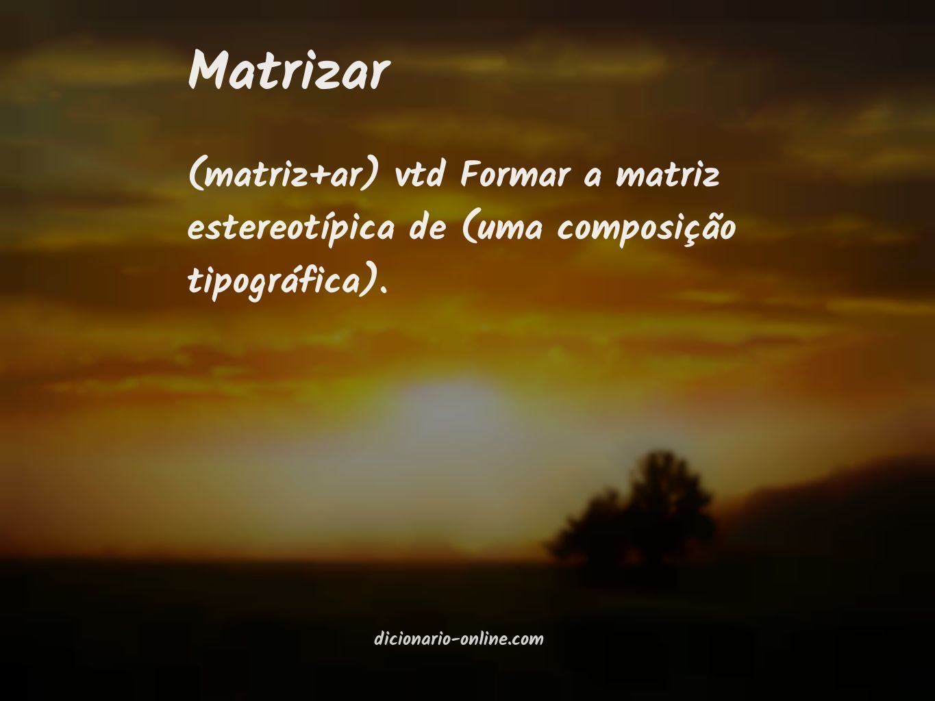 Significado de matrizar