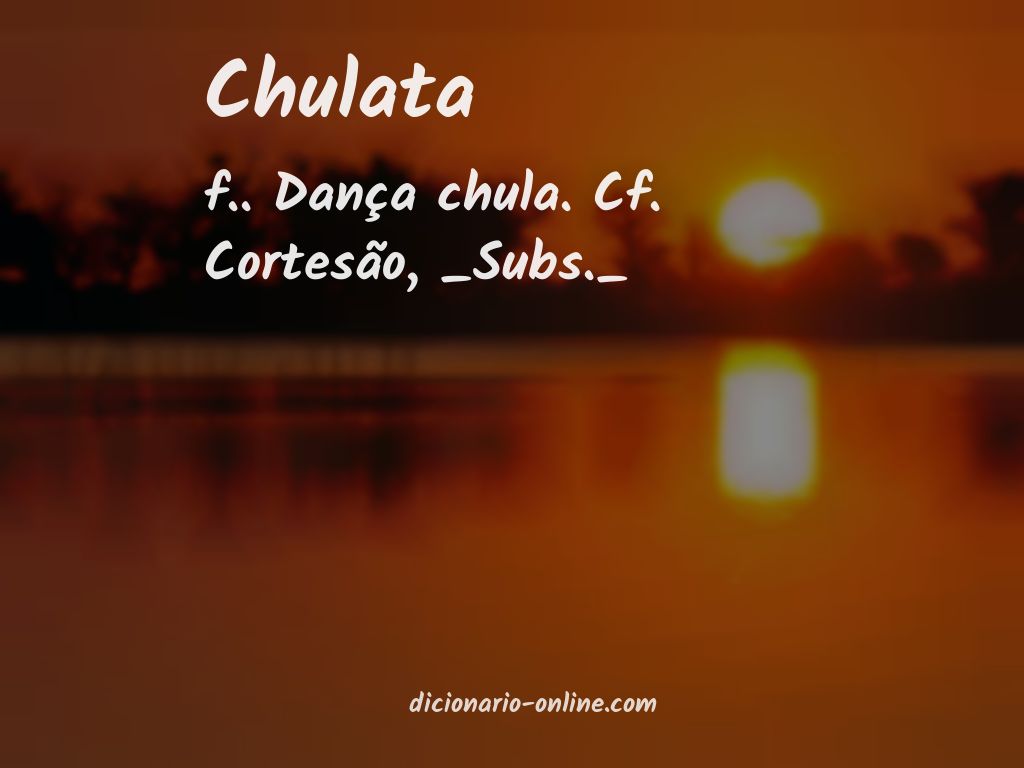 Significado de chulata