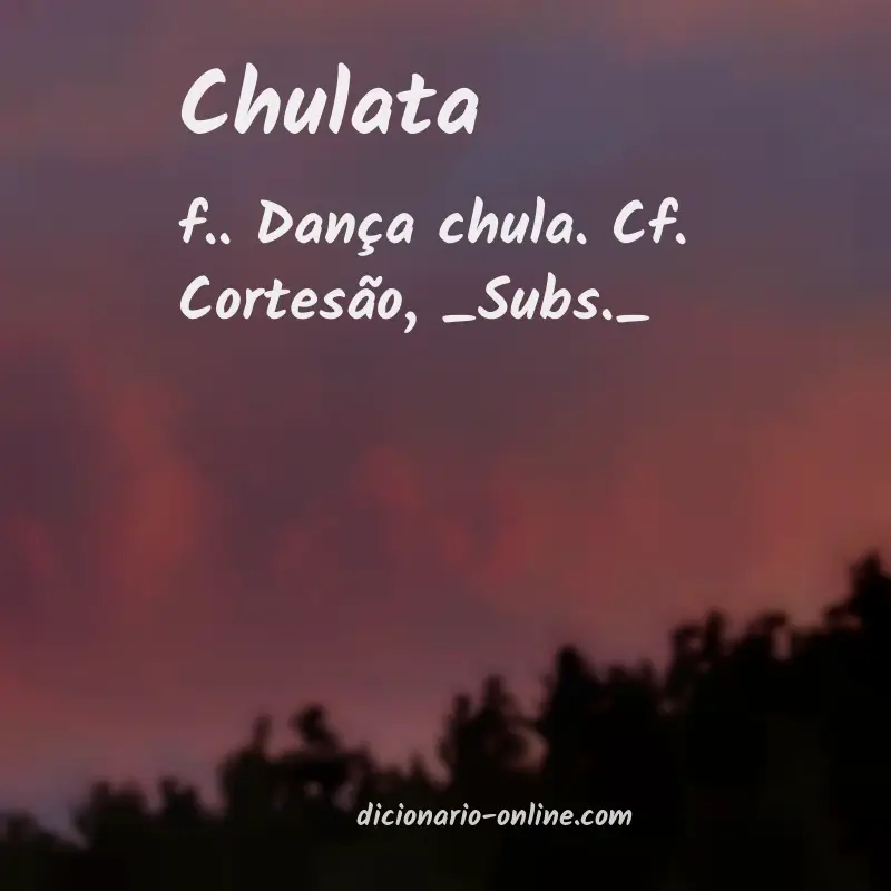 Significado de chulata