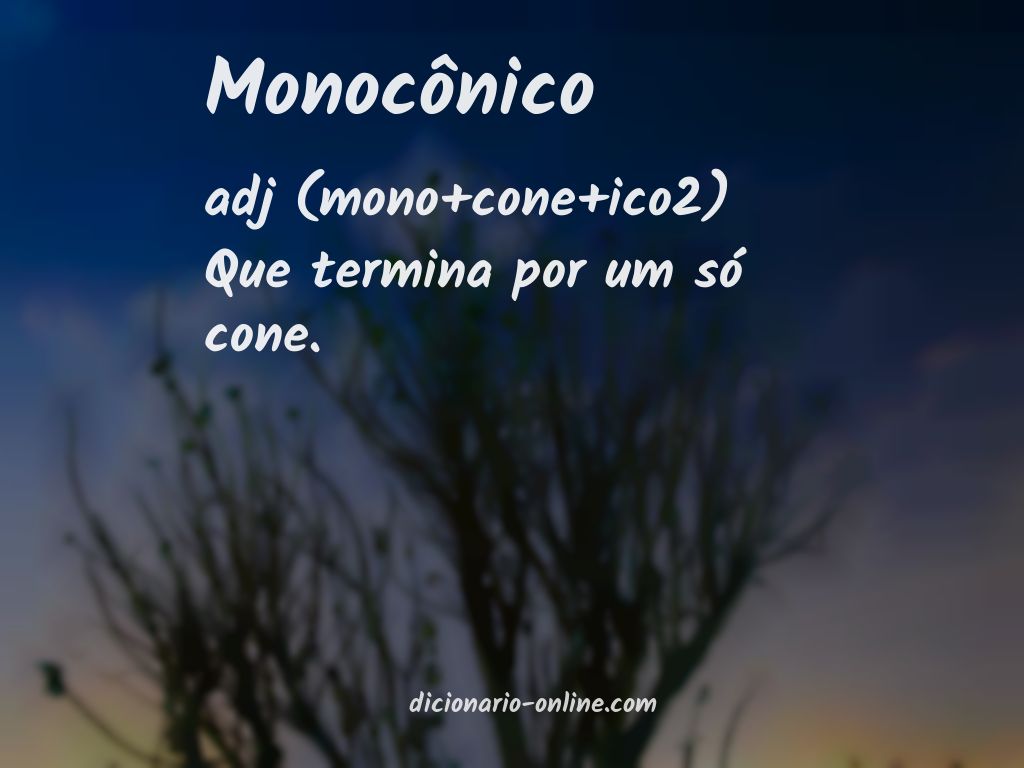 Significado de monocônico