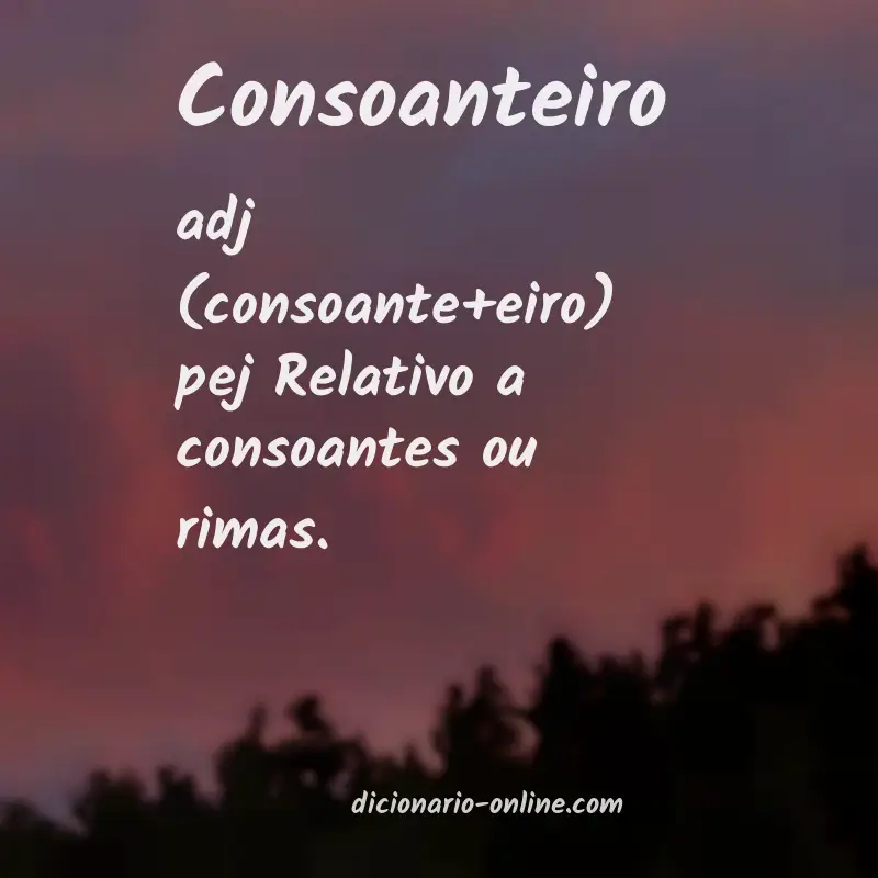Significado de consoanteiro