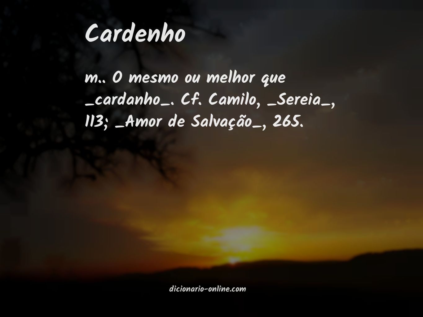 Significado de cardenho