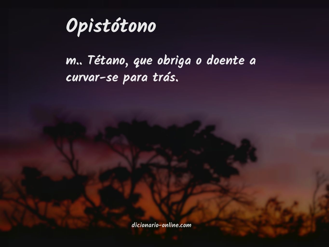 Significado de opistótono