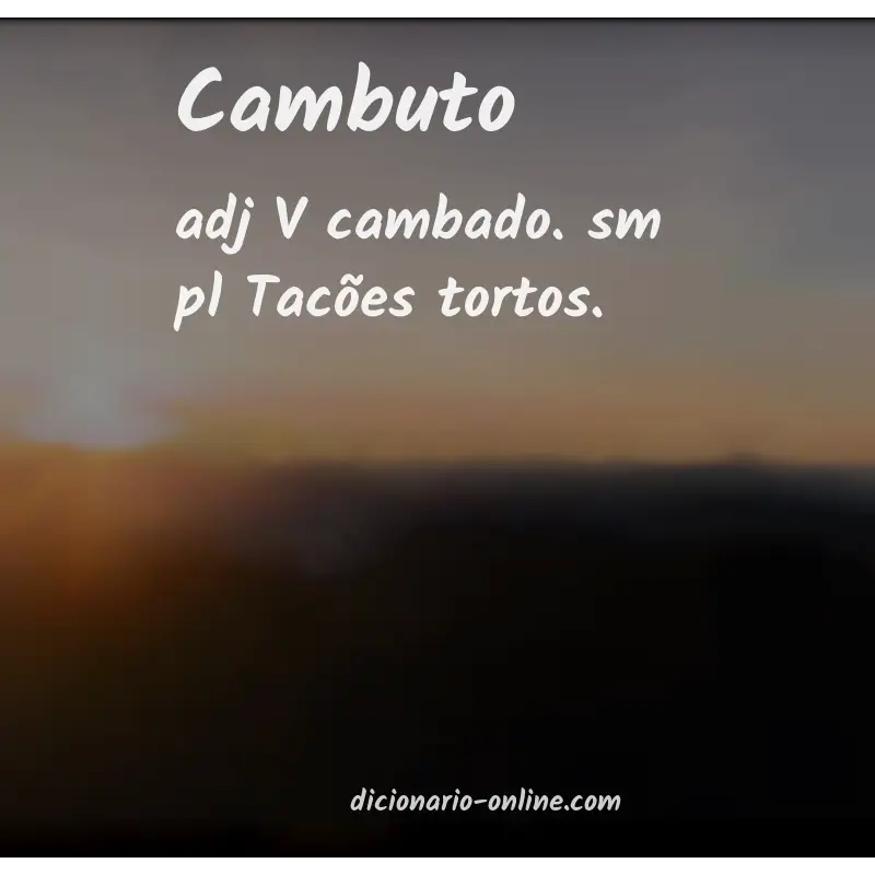 Significado de cambuto