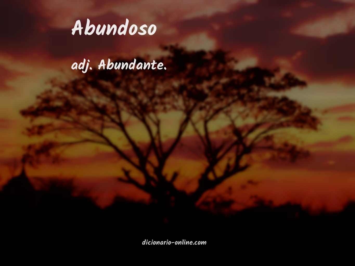 Significado de abundoso