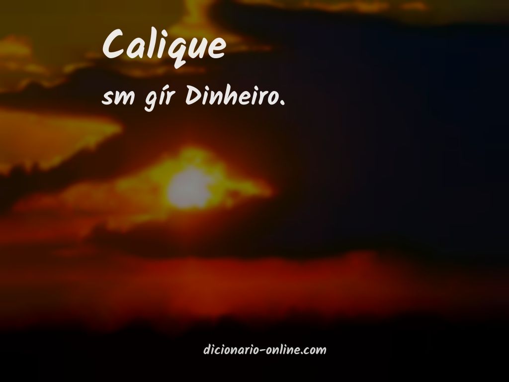 Significado de calique