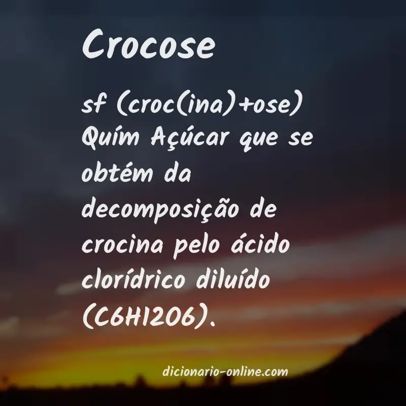 Significado de crocose