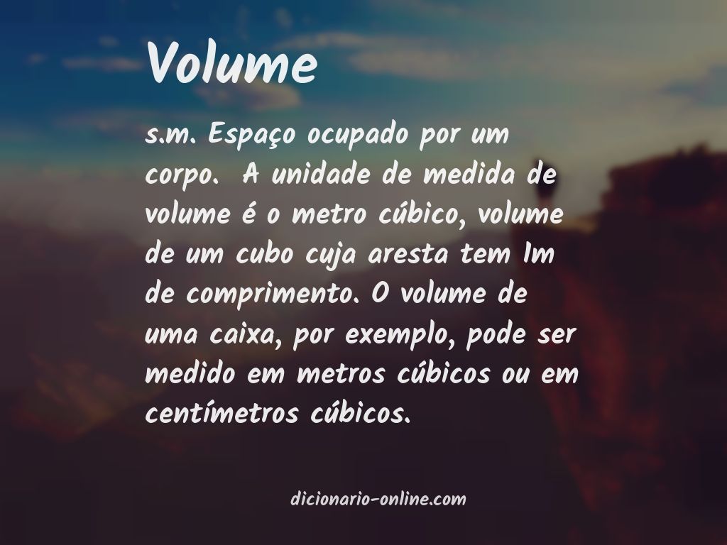Significado de volume