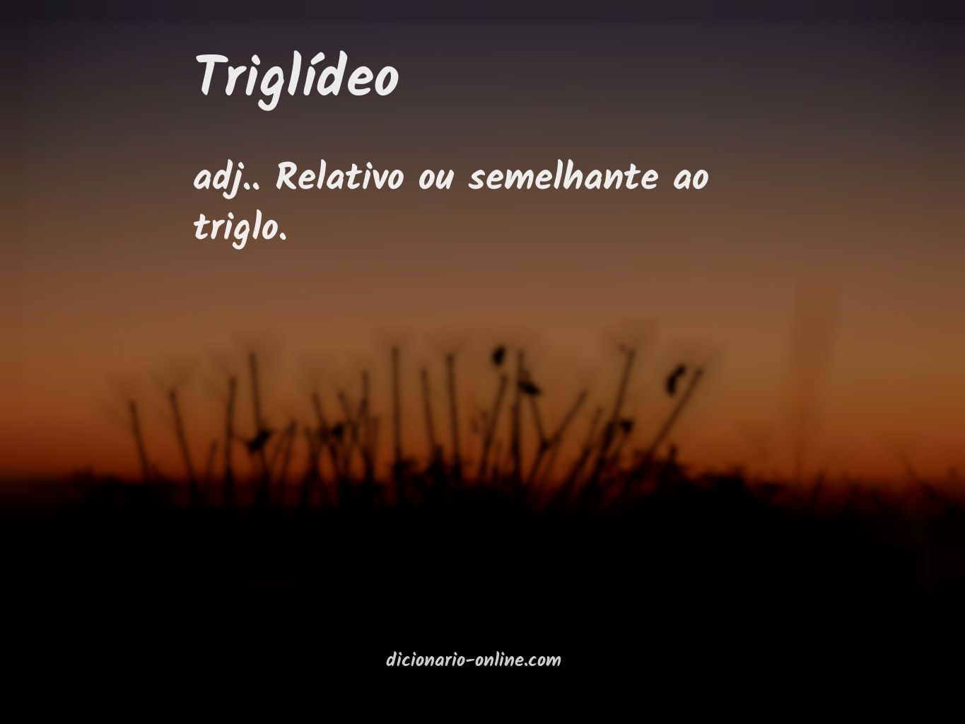 Significado de triglídeo