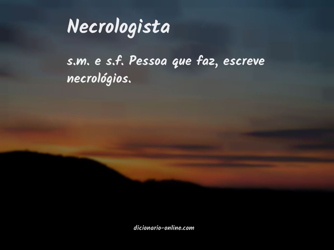 Significado de necrologista