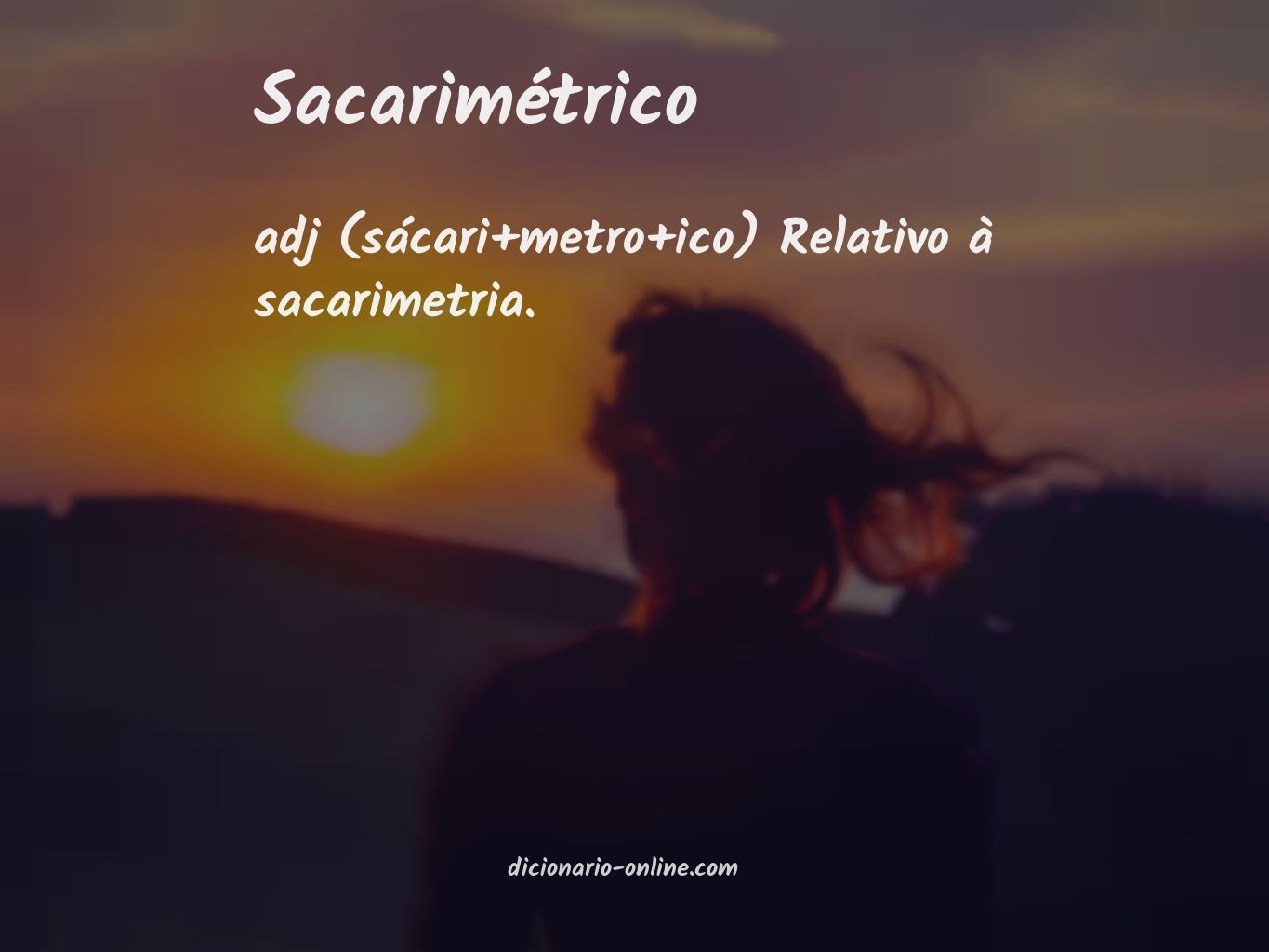 Significado de sacarimétrico