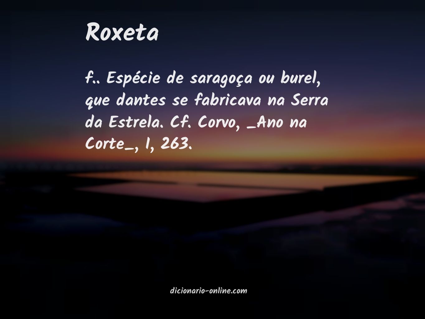 Significado de roxeta