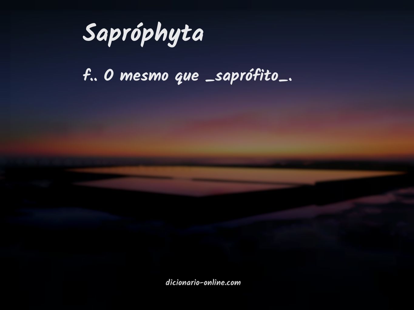 Significado de sapróphyta