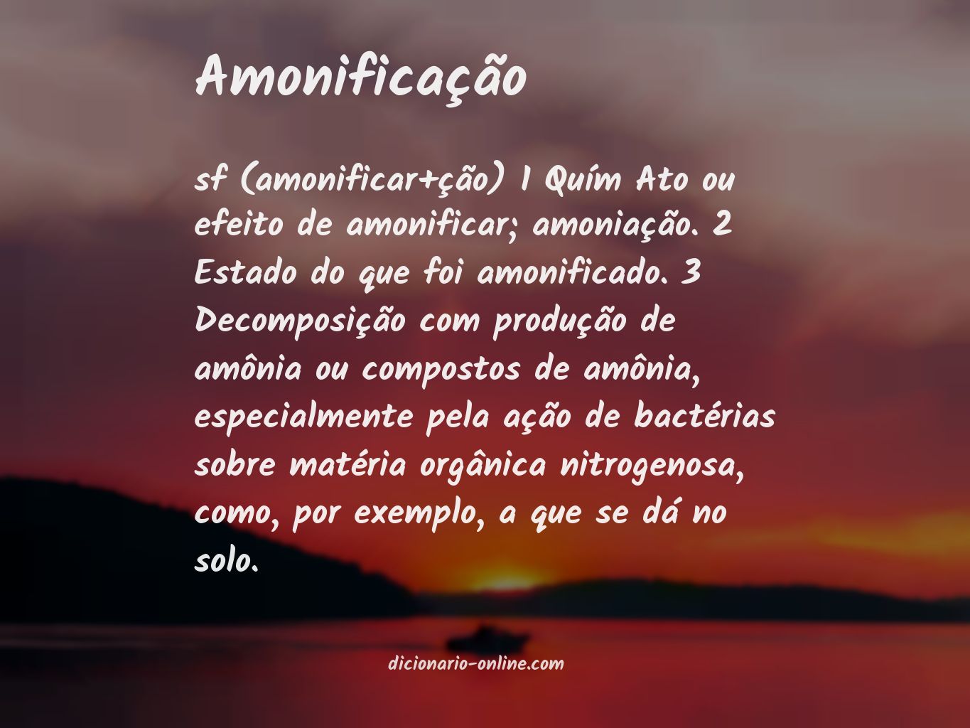 Significado de amonificação