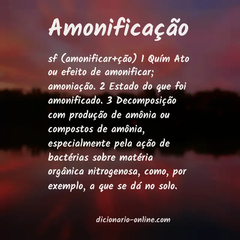 Significado de amonificação