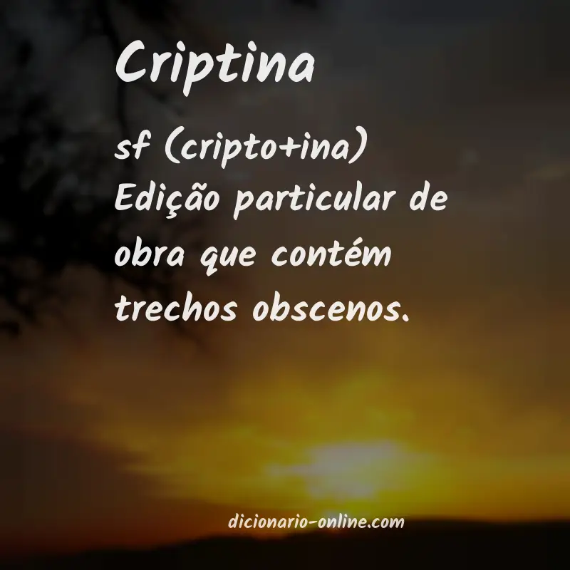 Significado de criptina