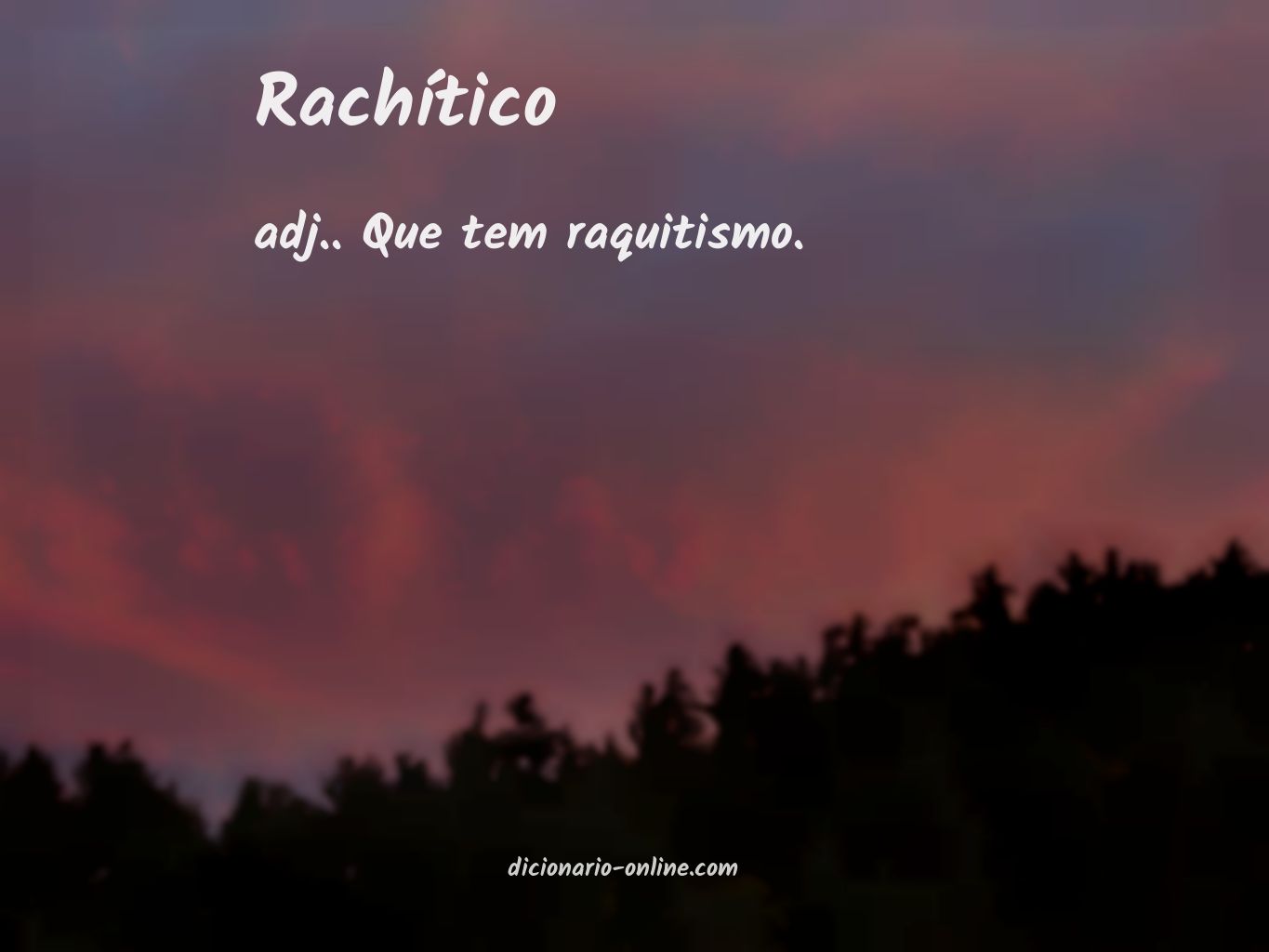 Significado de rachítico