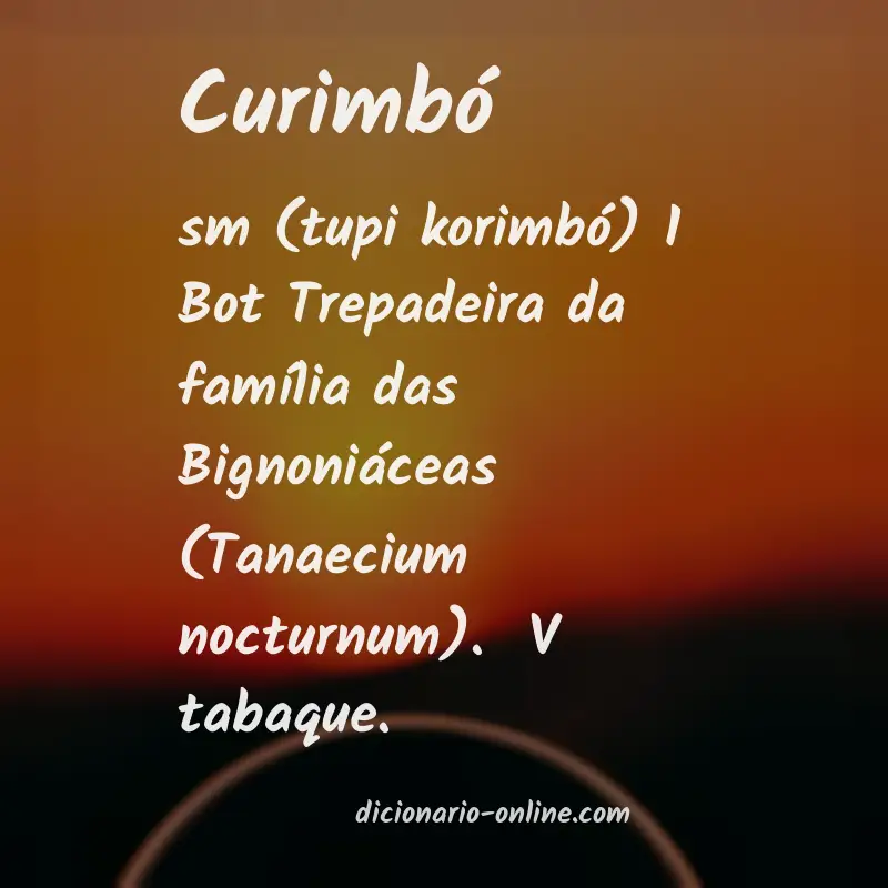 Significado de curimbó