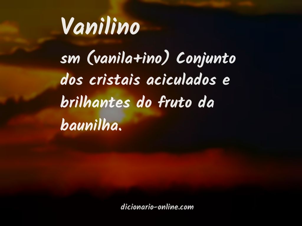 Significado de vanilino