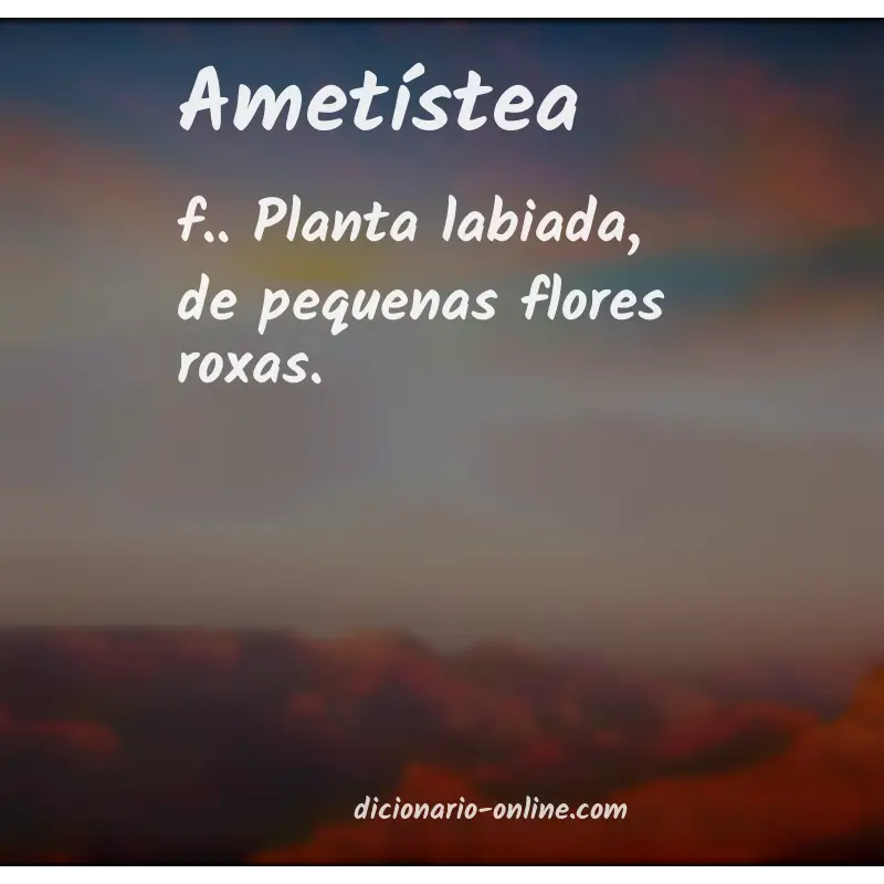 Significado de ametístea