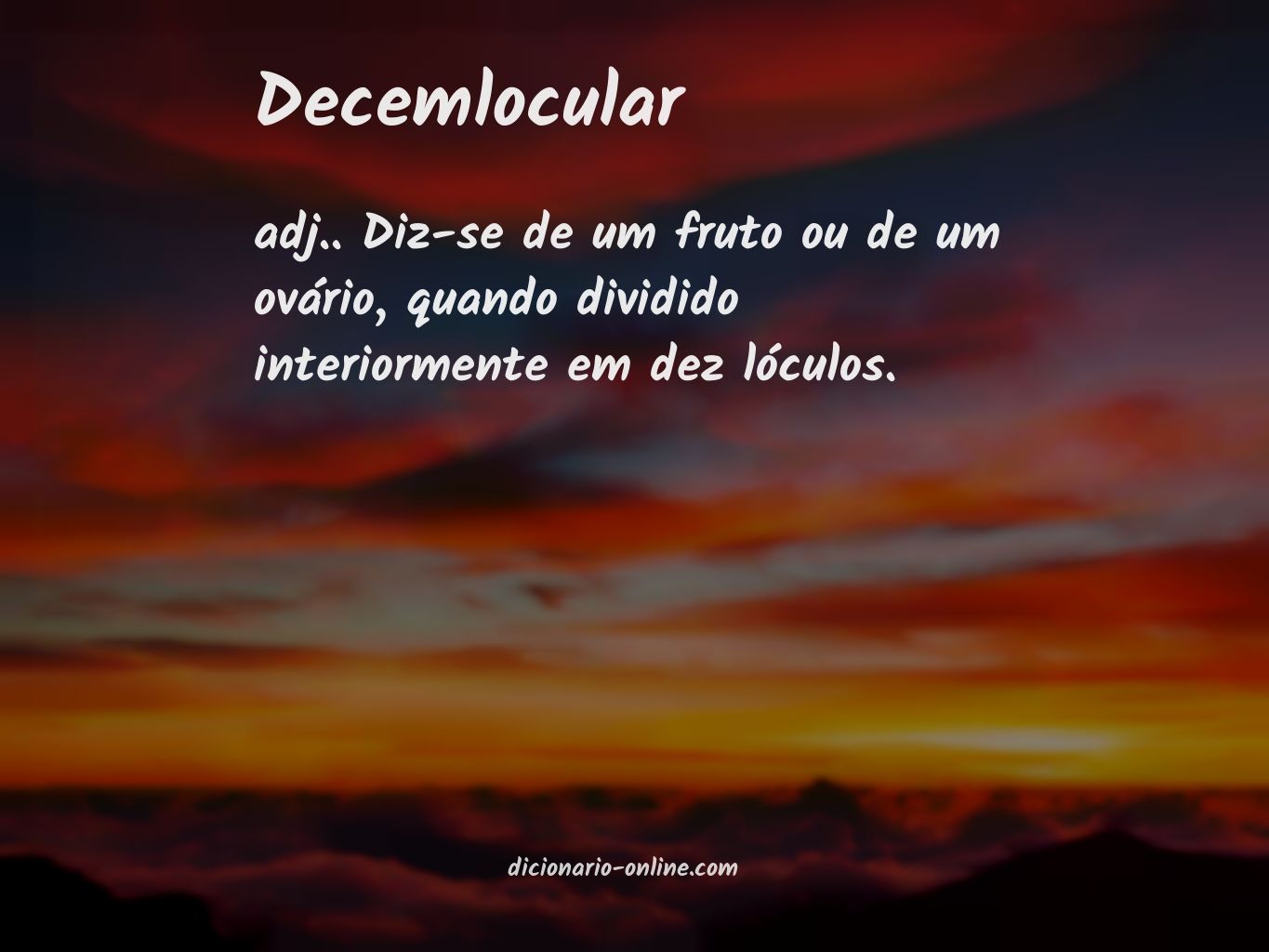 Significado de decemlocular