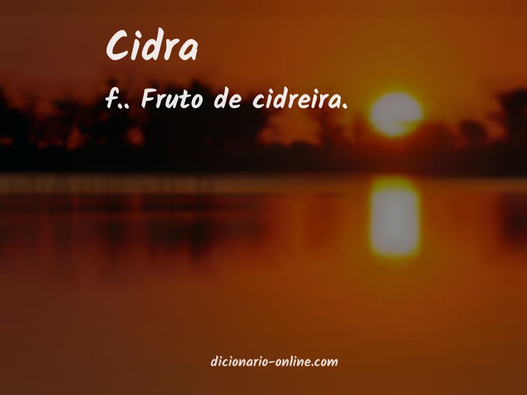 Significado de cidra