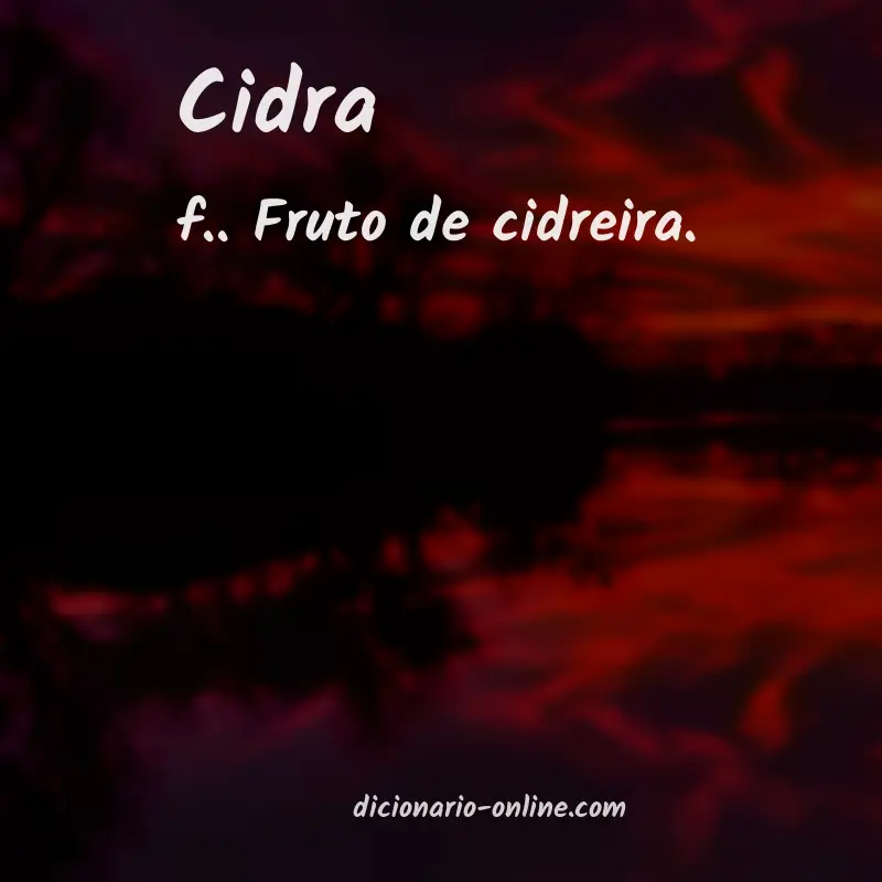 Significado de cidra