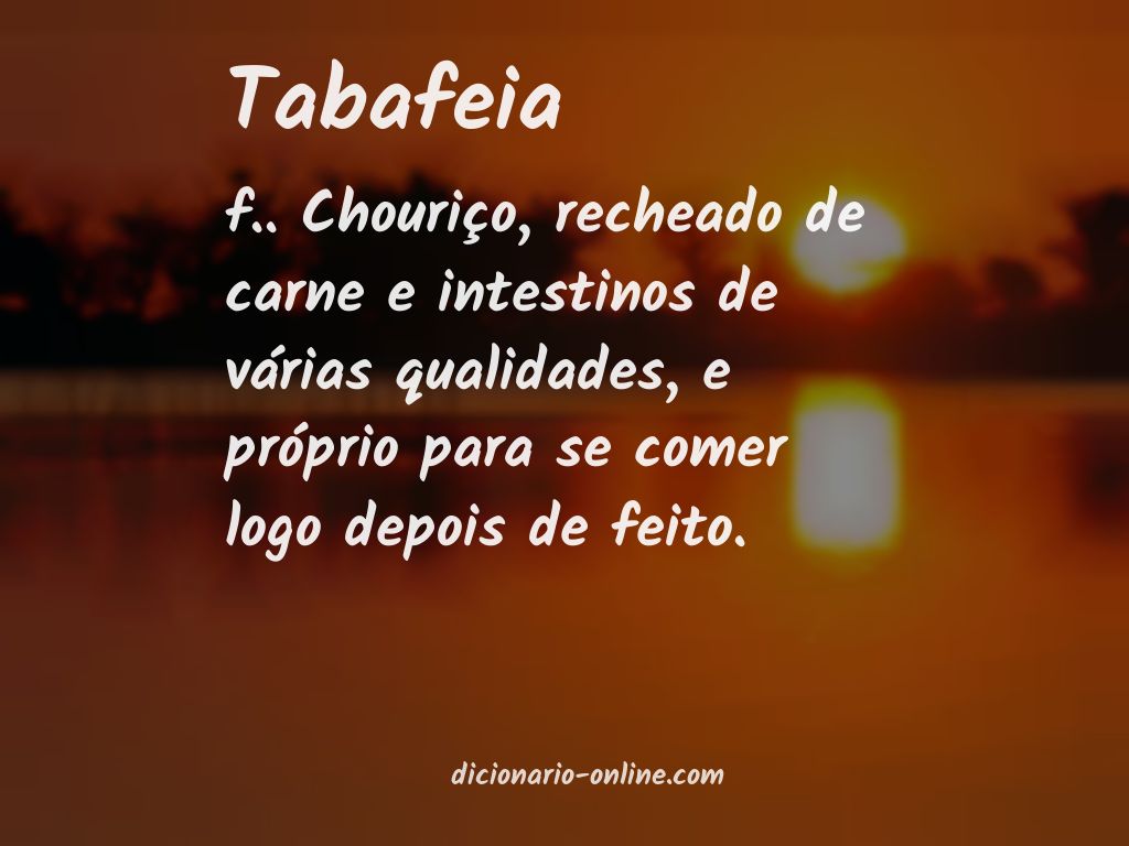 Significado de tabafeia